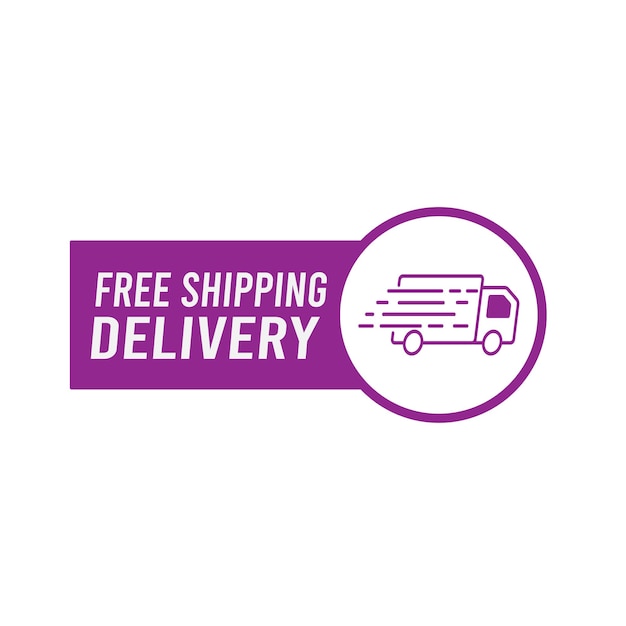 Free shipping vector logo and trust badge icon Free Home Delivery vector badges icon and logo