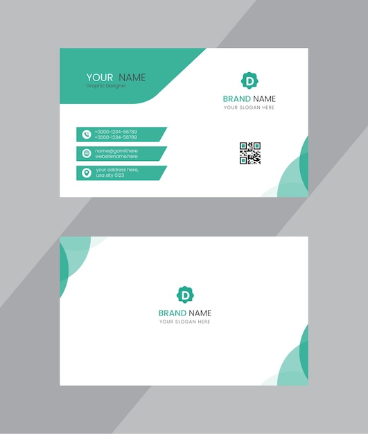 free simple business card design template