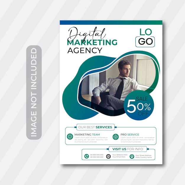 Free simple and modern corporative flyer template