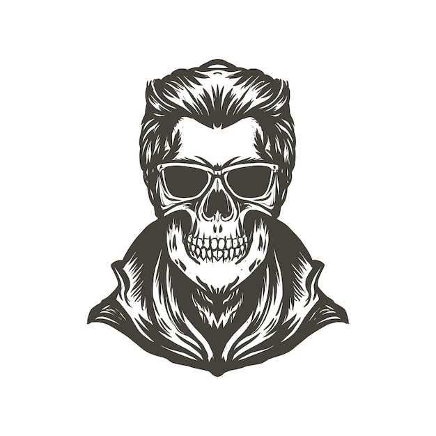 free skull black white vector skull head art vector