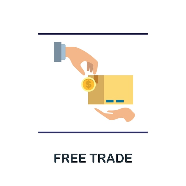 Free Trade icon Simple element from economic collection Creative Free Trade icon for web design templates infographics and more