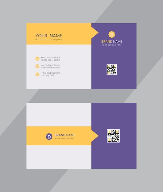 free unique business card design template