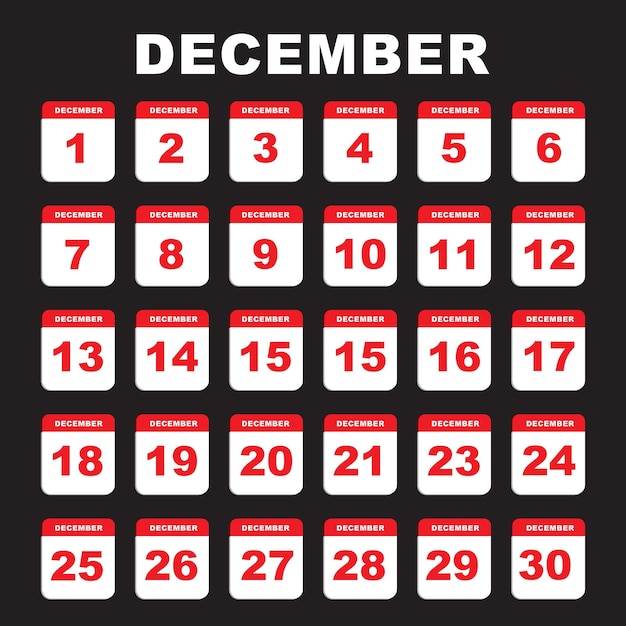 Free vector abstract new year calendar template in red theme