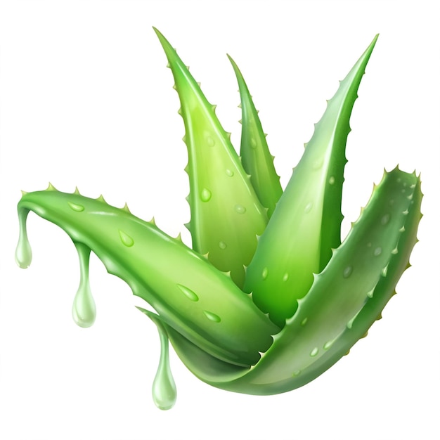 free vector aloe Vera plant and splash of juice or gel