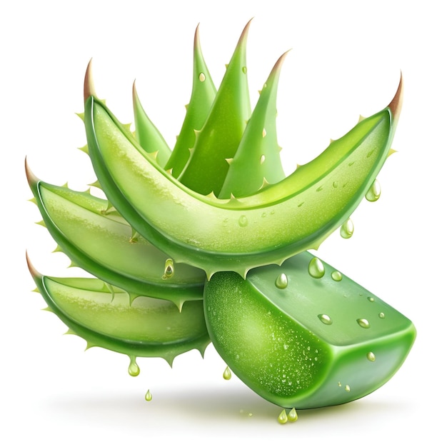 Vector free vector aloe vera plant and splash of juice or gel