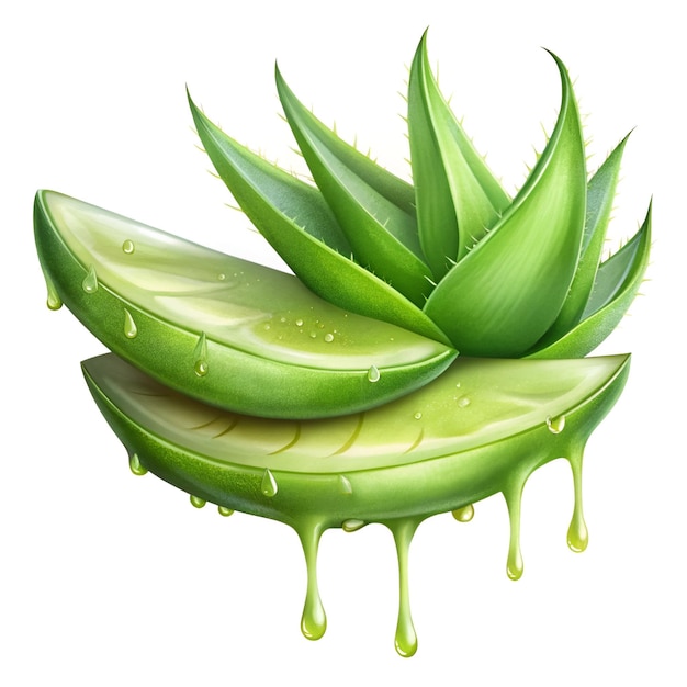 free vector aloe Vera plant and splash of juice or gel