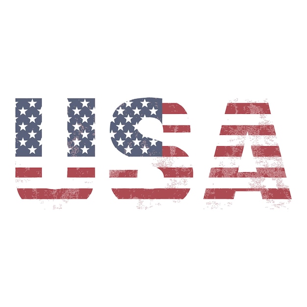 Vector free vector an american flag usa text font