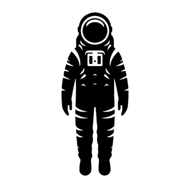 Free vector Astronaut black silhouette