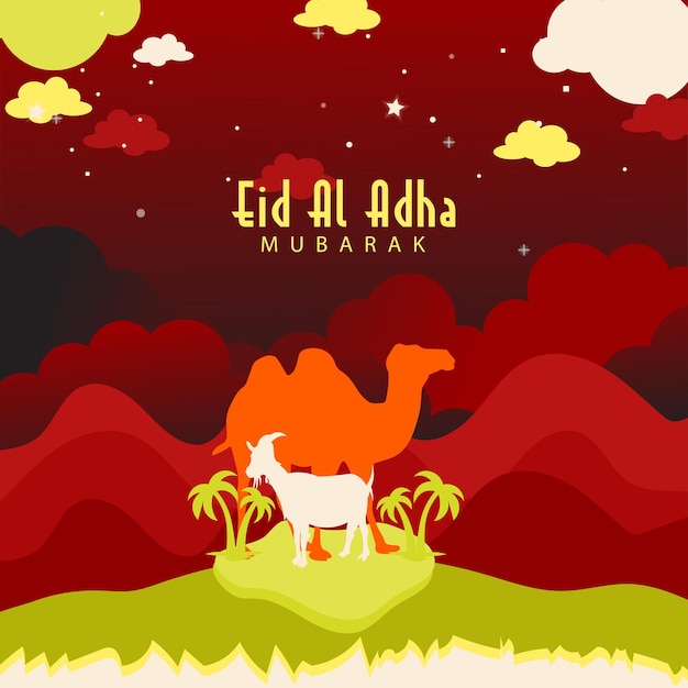 Free vector background for eid aladha celebration