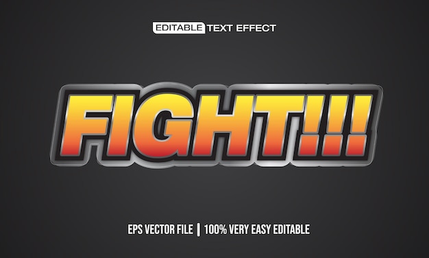 Free vector battle fighting text effect