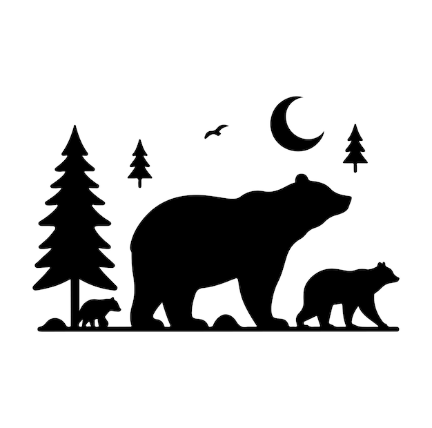 Free Vector bear illustration