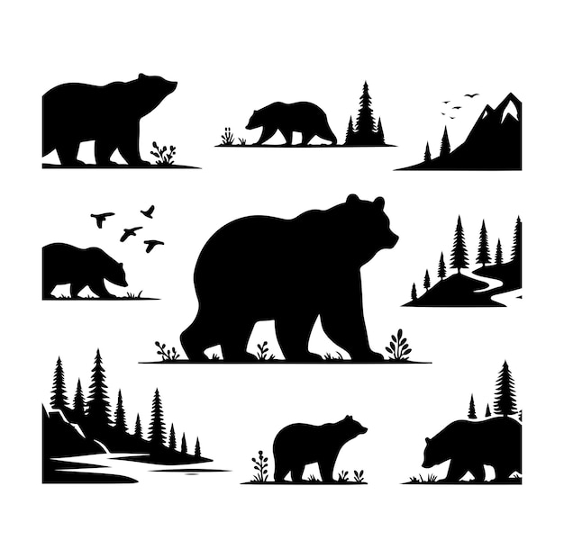 Free Vector bear illustration