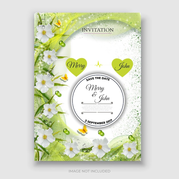 Free vector beautiful best invitation card template