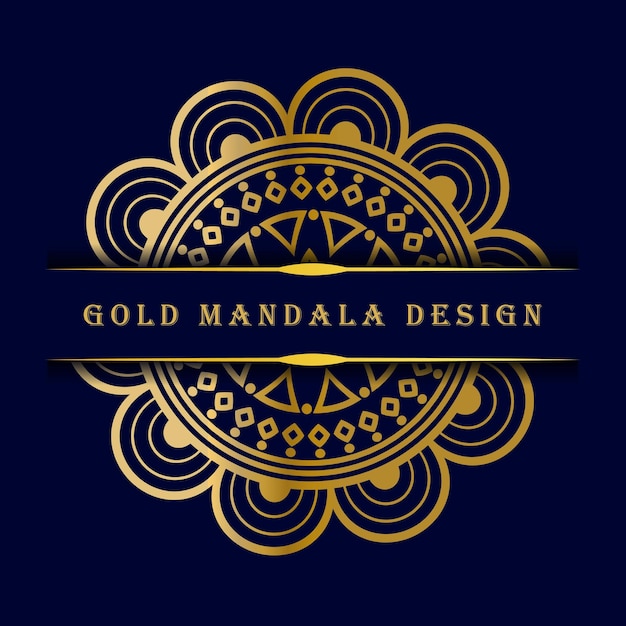 Free vector beautiful golden mandala background