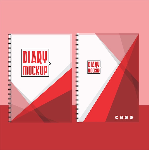 Free vector beautiful notebook cover design template