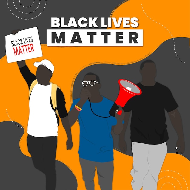 Vector free vector black lives matter concept illustration