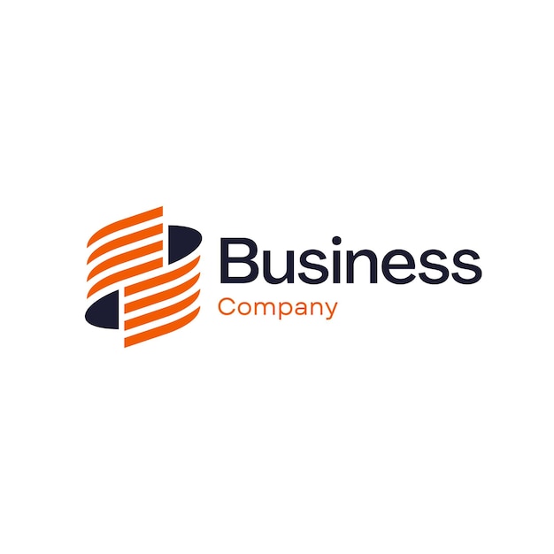 Vector free vector black orange modern business company logo