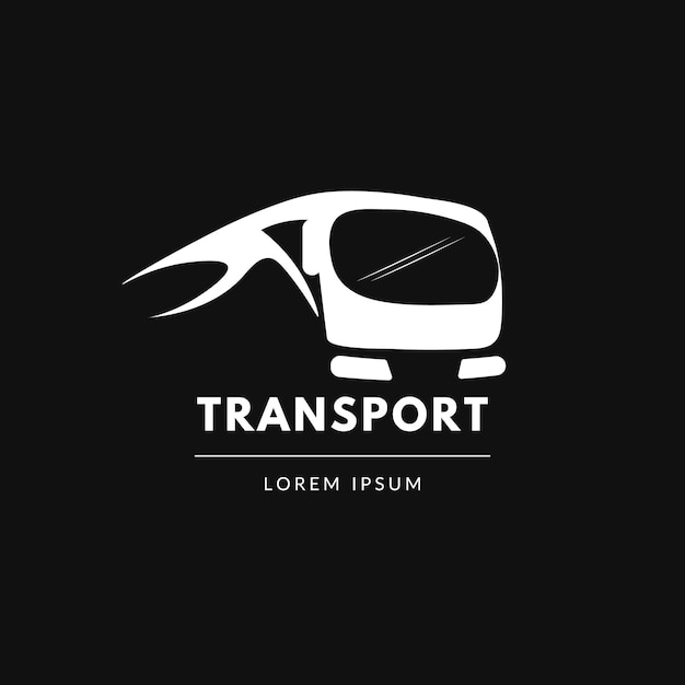 Free vector black simple transport design logo