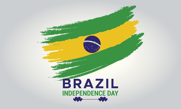 Free vector brazil independence day illustration with flag