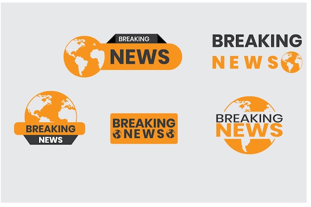 Free vector breaking news banners