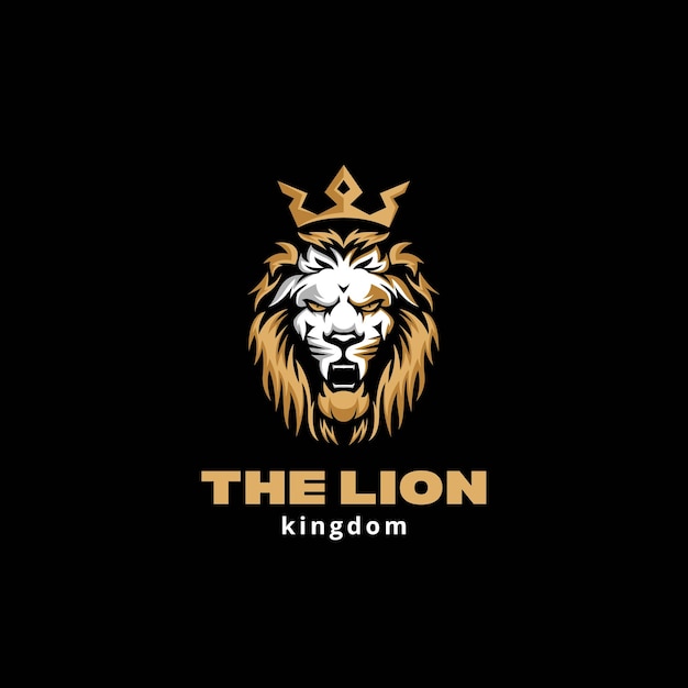 Free vector brown abstract the lion logo