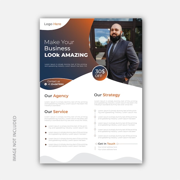 Free vector business flyer design