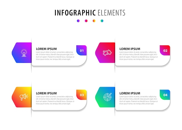 Free vector business infographic steps