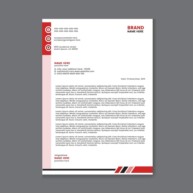 Free vector business letterhead template