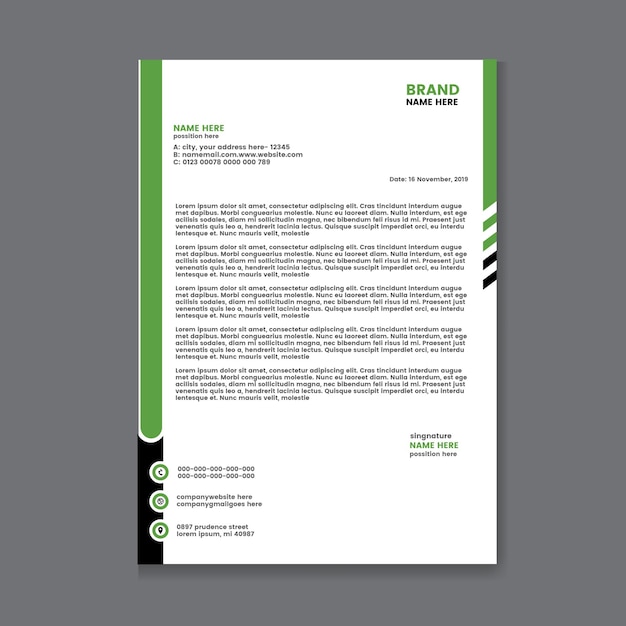 Free vector business letterhead template