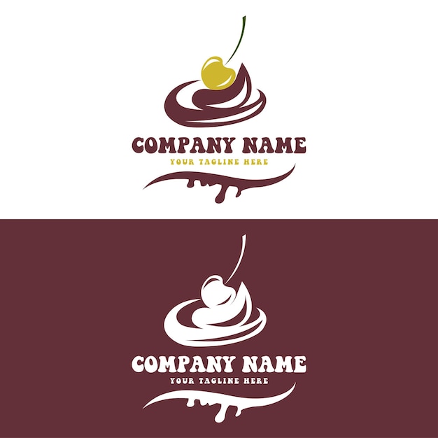 Free vector cake logo design template