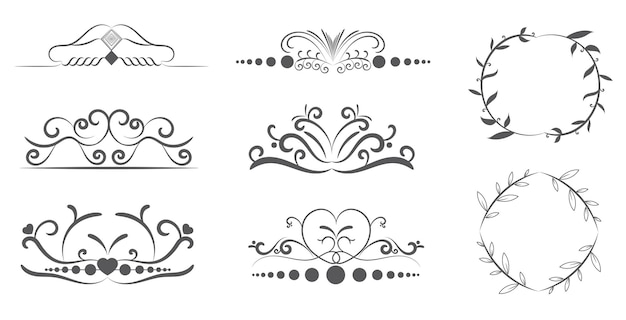 Vector free vector calligraphic ornamental