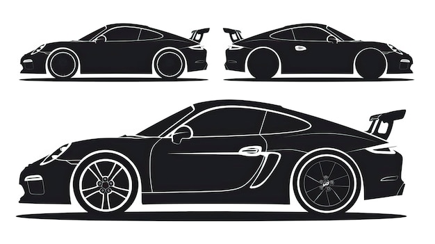 free vector car silhouettes set vector