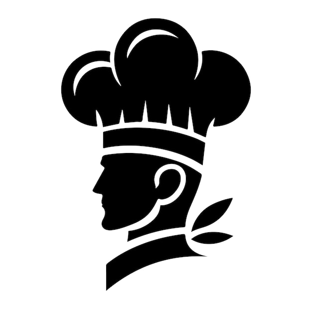 Vector free vector chef logo silhouette