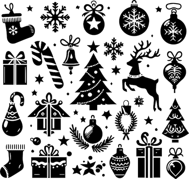 Free Vector Christmas Elements Background