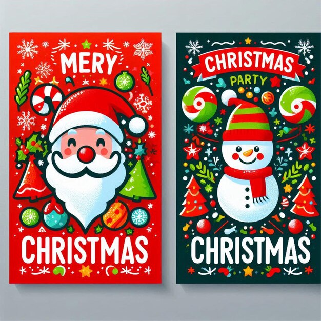 Vector free vector christmas flyer design template