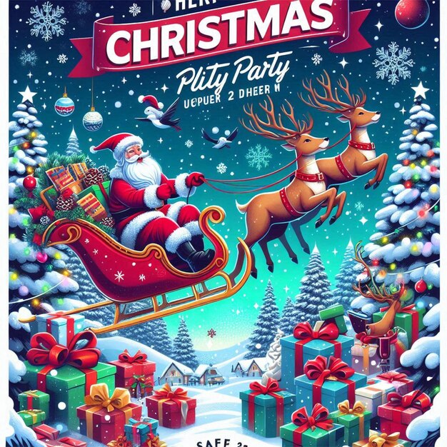 Vector free vector christmas flyer design template