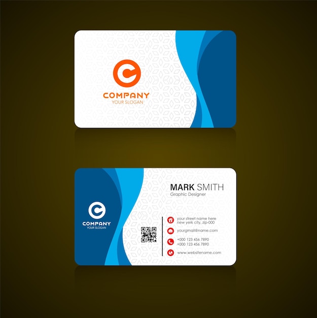 Free vector clean style modern business card template