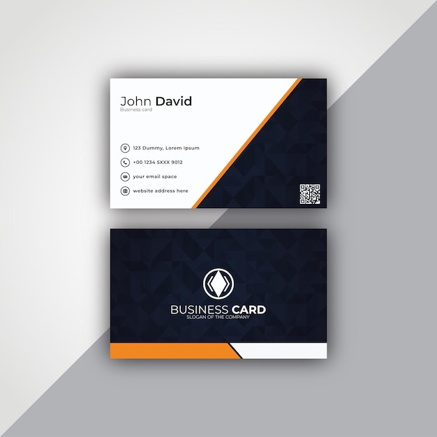 Free vector clean style modern business card template