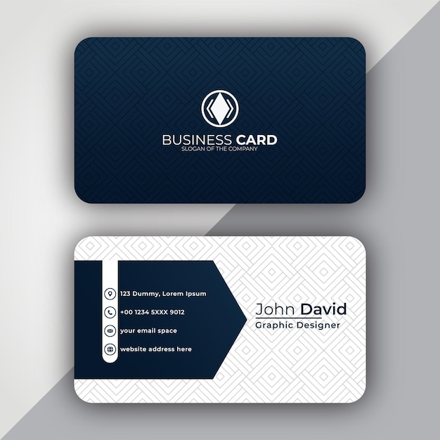 Free vector clean style modern business card template