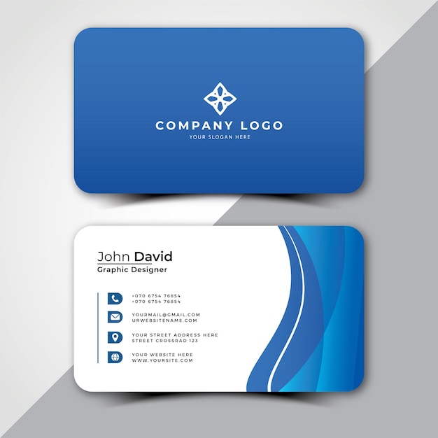 Free vector clean style modern business card template