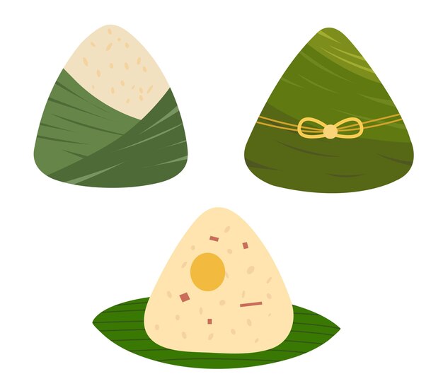 Vector free vector collection of dragon boat's zongzi