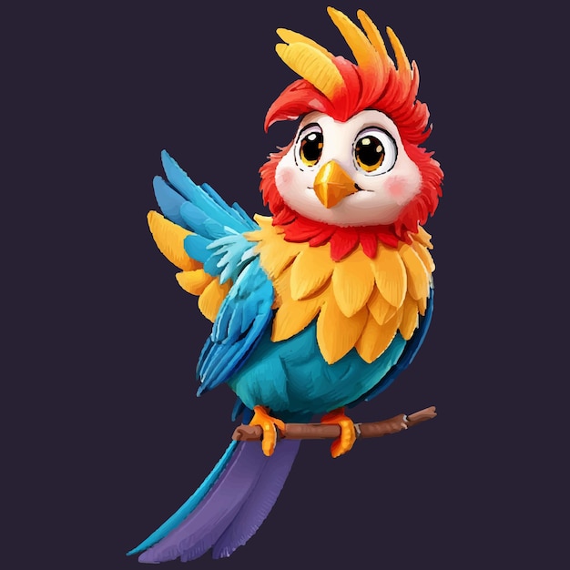 Free vector colorful bird