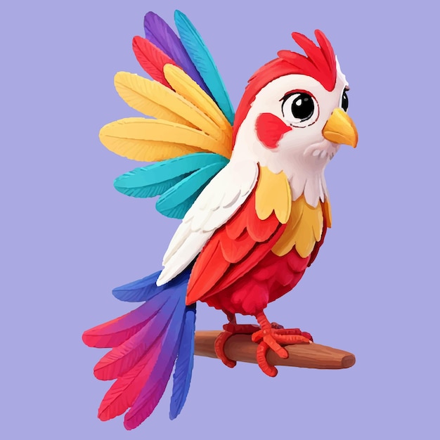 Free vector colorful bird