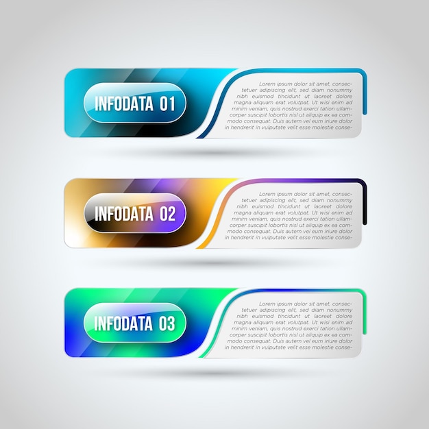 Free vector colorful infographic banners