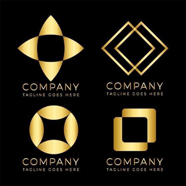 Free vector company logo set design ideas