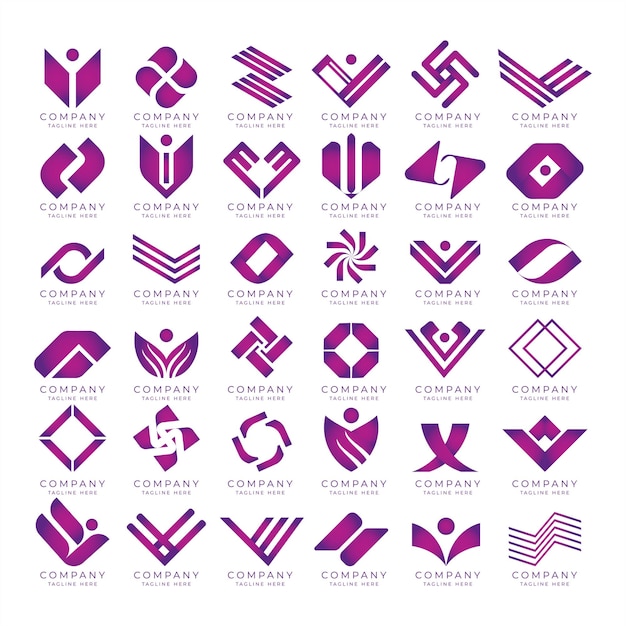 Free vector company logo set design ideas