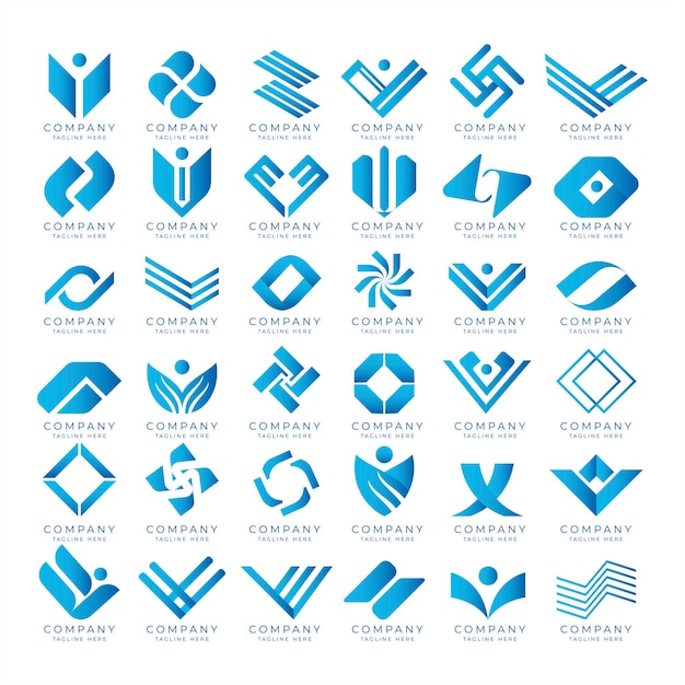 Free vector company logo set design ideas