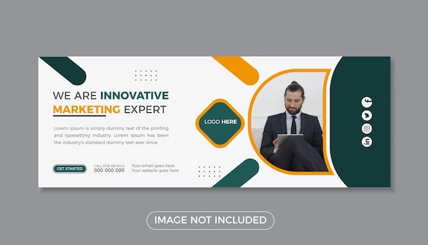 Free Vector corporate business digital marketing Facebook cover template