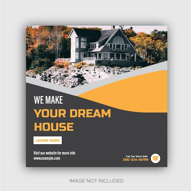 Vector free vector creative home sale social media template