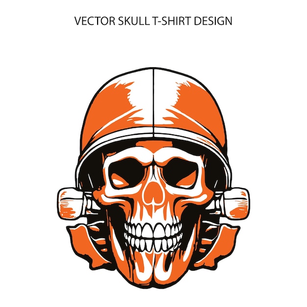 Free vector creative skull tshirt design Vl2